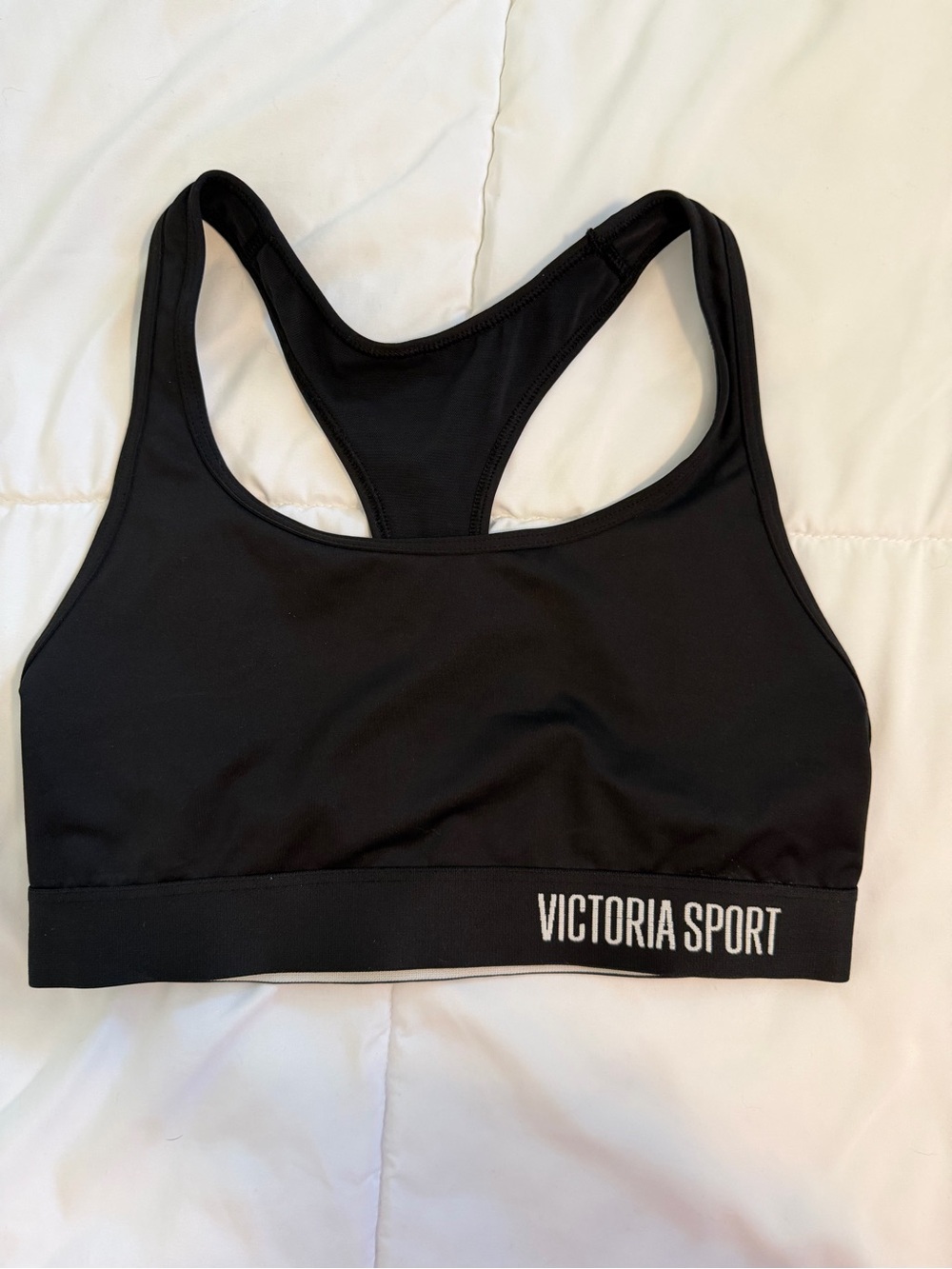 VS Unlined Black Racerback Sports Bra- Small